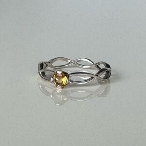 NWOT Sundance Writhen Ring, Citrine, Sterling Silver